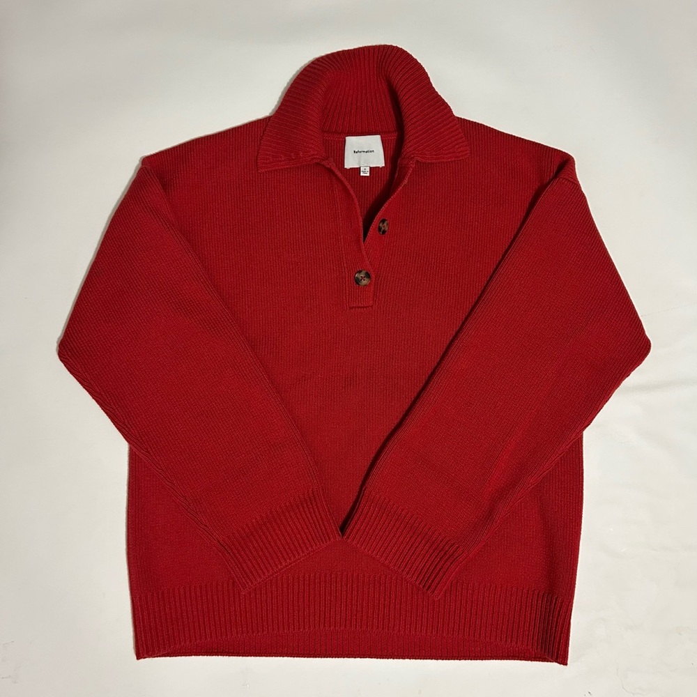 Reformation Red Sweater